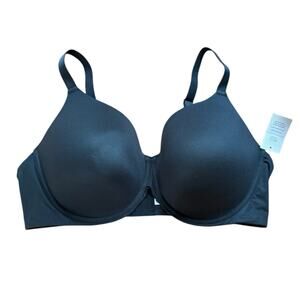 NWT Auden Lightly Lined Full Coverage T-Shirt Bra Black Underwire Size 46DD